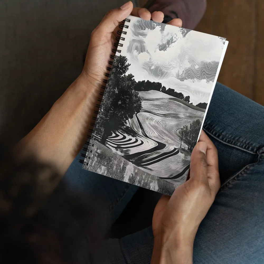 Contoured Fields Horizon 
 Spiral Notebook | 140 pages