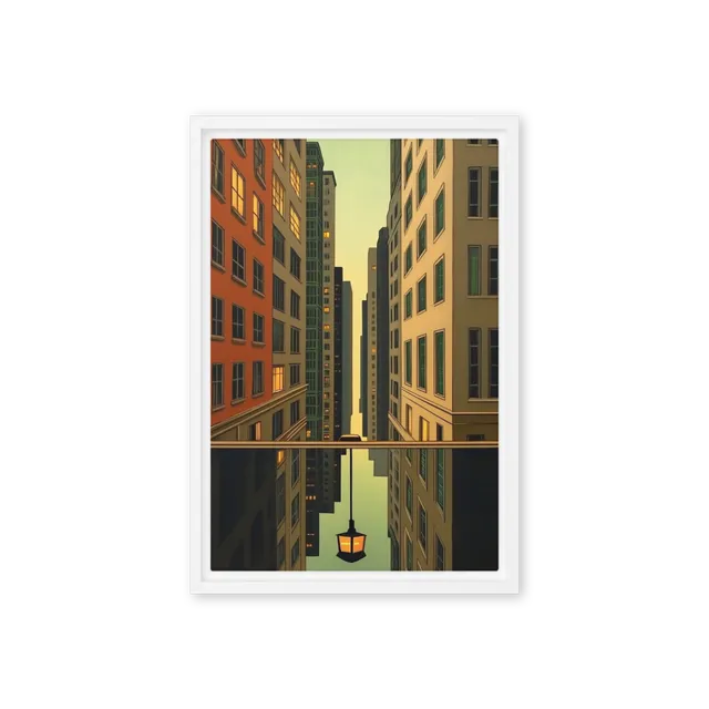 Cityscape Reflection at Dusk | Art Print