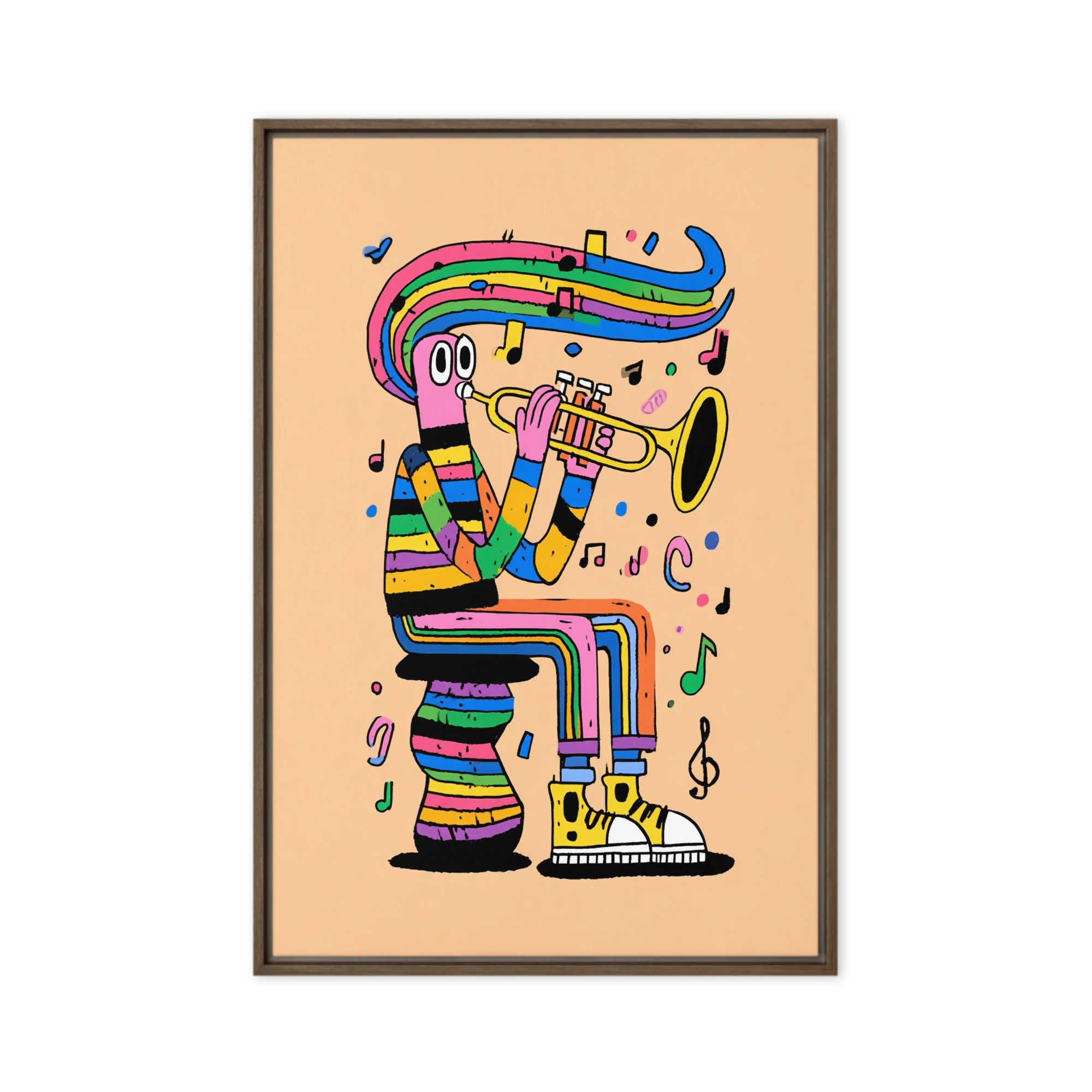 Colorful Trumpet Player | Art Print