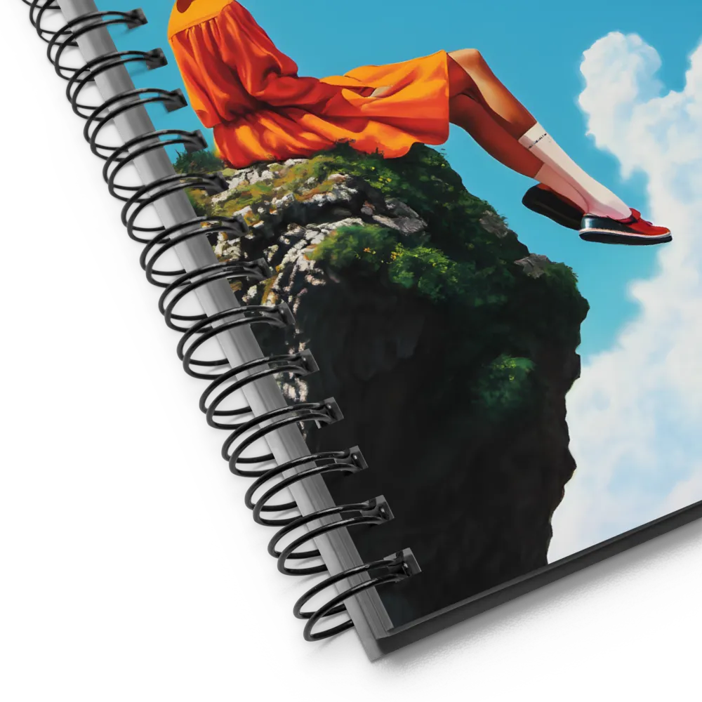 Contemplation Under a Crimson Moon 
 Spiral Notebook | 140 pages