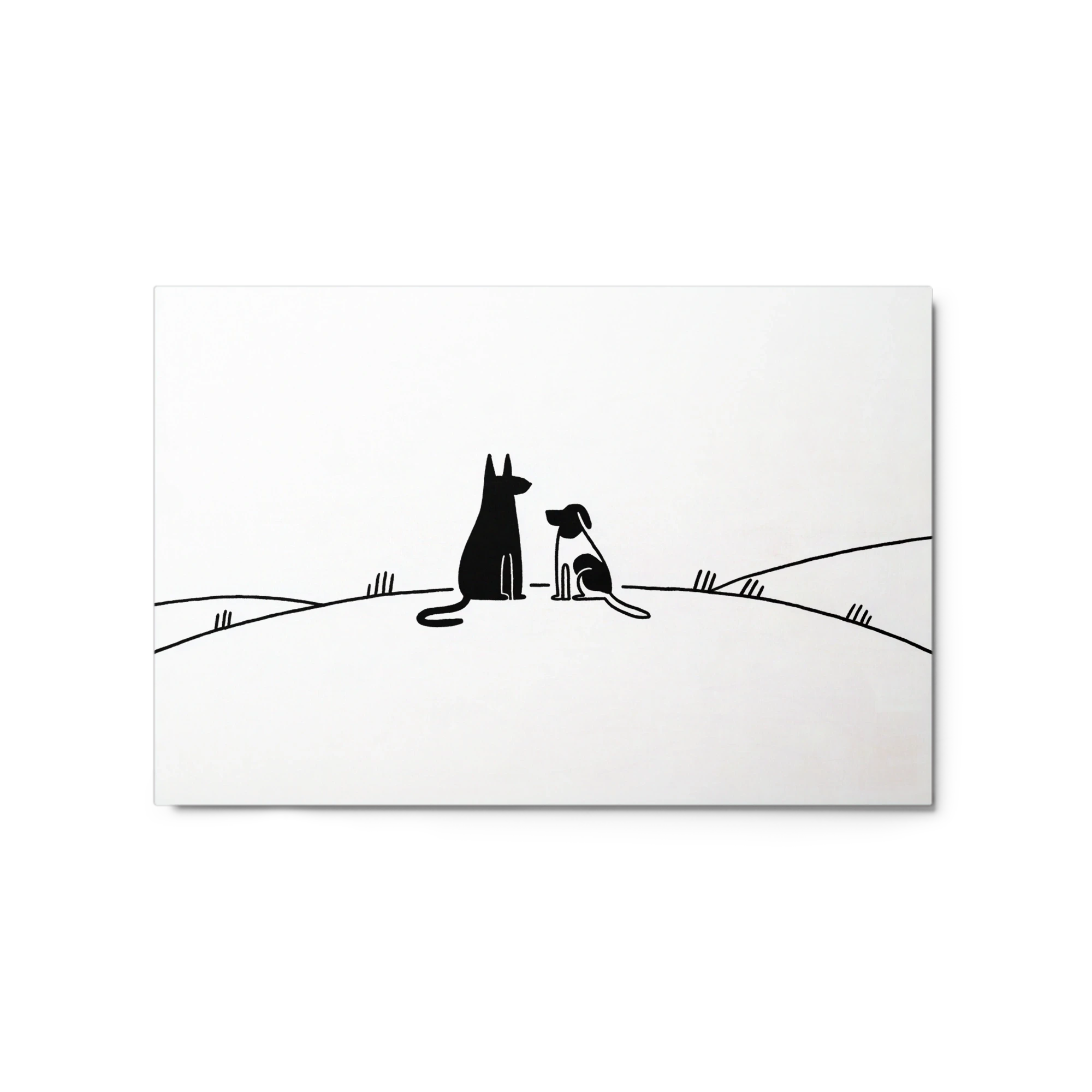 Two Dogs on a Hill