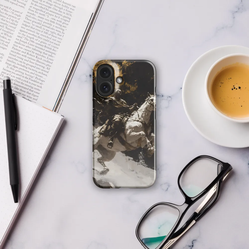 Gilded Charge Through Snow 
 Samsung Galaxy S24 Ultra | Snap Case