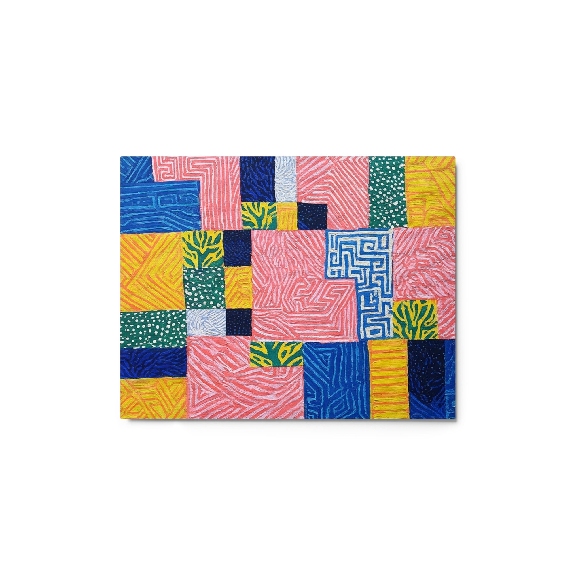 Chromatic Grid Tapestry