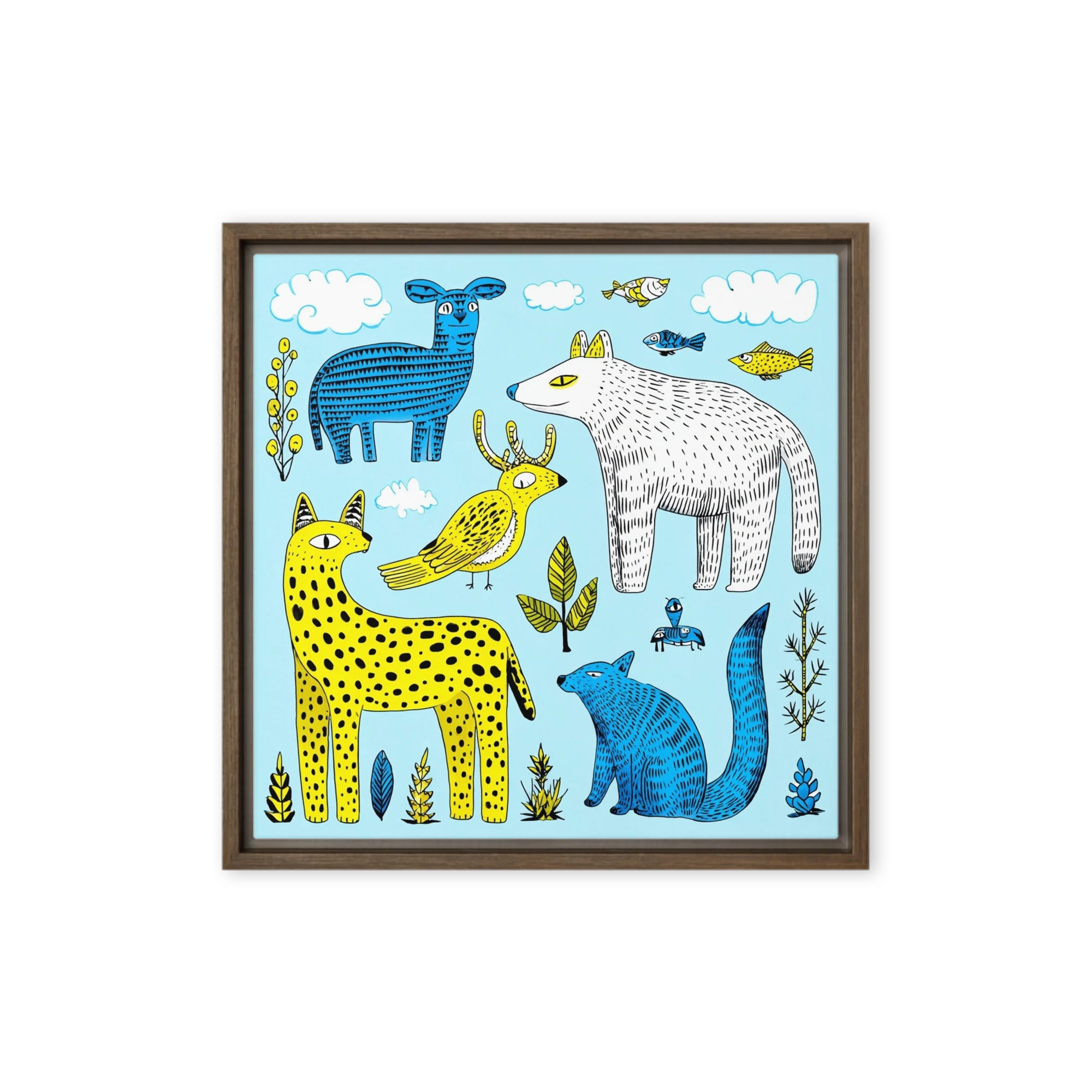 Folk Art Animal Assemblage