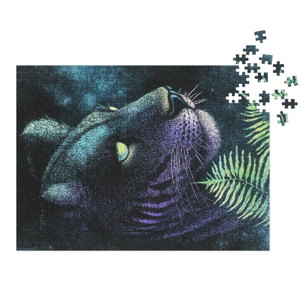 Olhar Enigmático de Pantera 
 Puzzle em caixa de metal