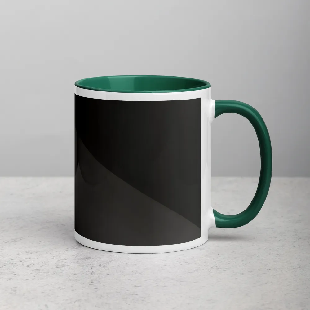 Shadow and Petals 
 Mug with Green inside