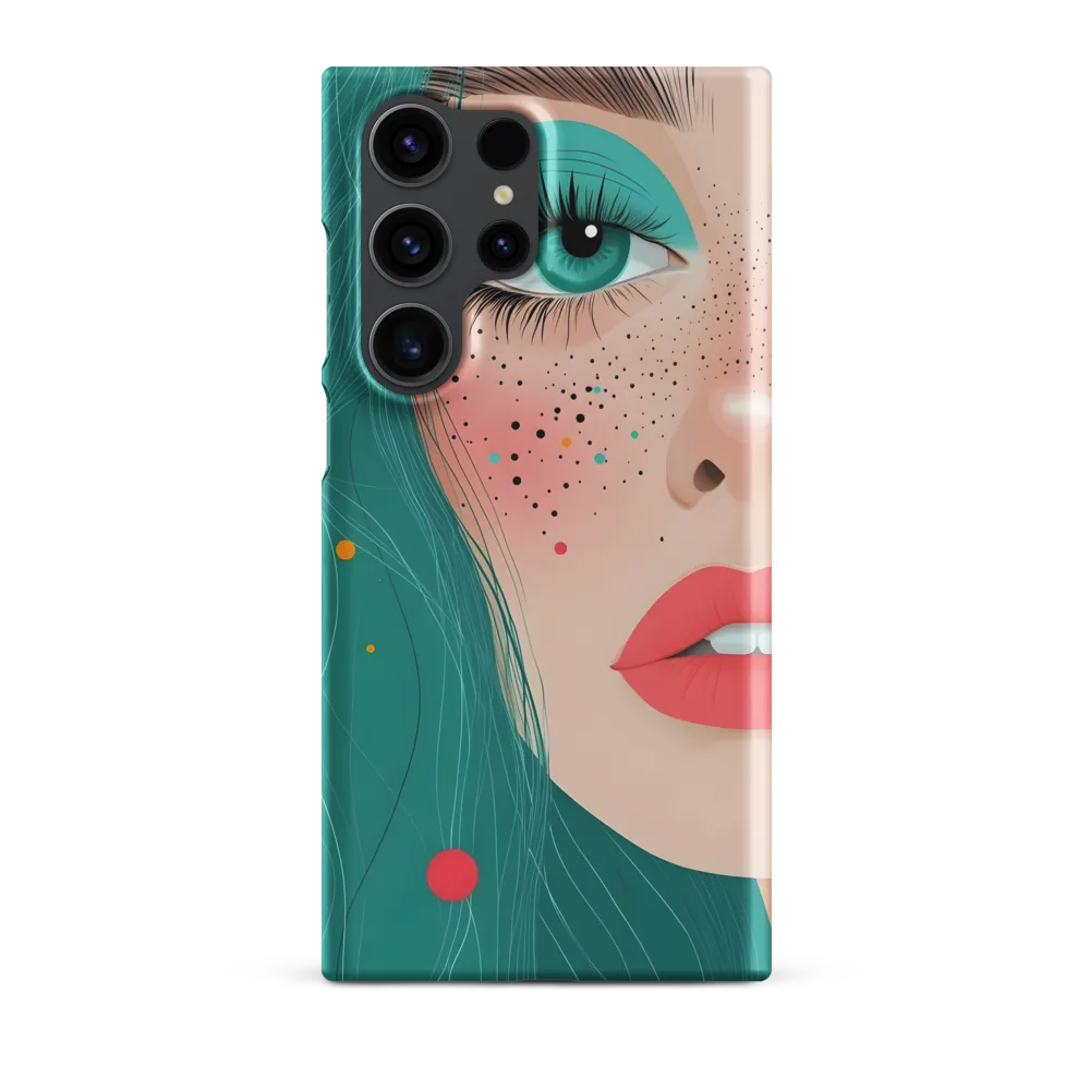 Teal Hair Portrait | Phone Case