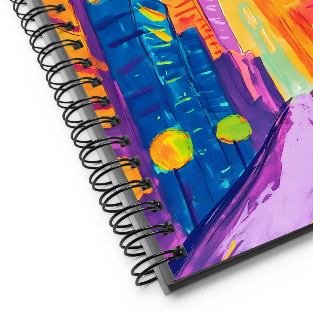Vibrant Cityscape Abstract 
 Spiral Notebook | 140 pages