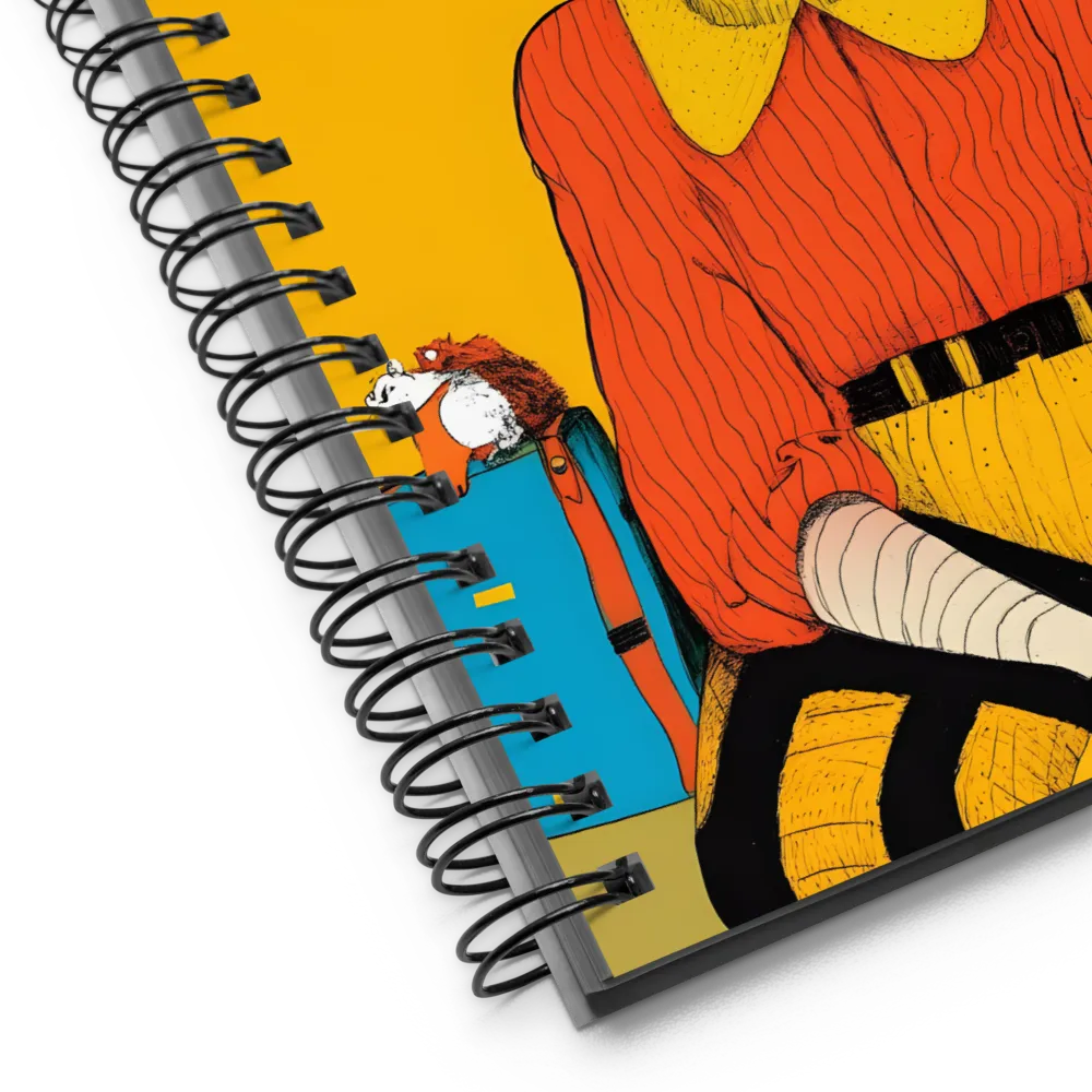 Pensive Girl with Cat Hat 
 Spiral Notebook | 140 pages
