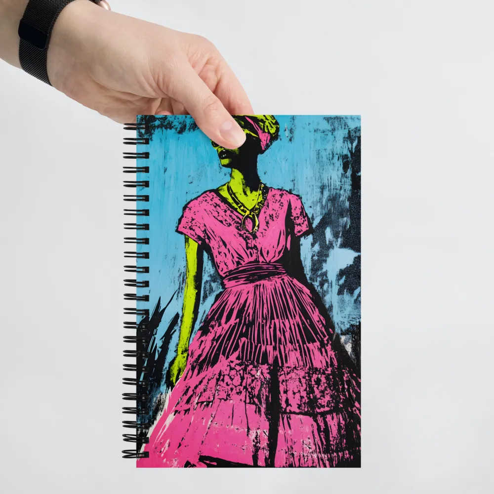 Neon Pop Art Portrait 
 Spiral Notebook | 140 pages