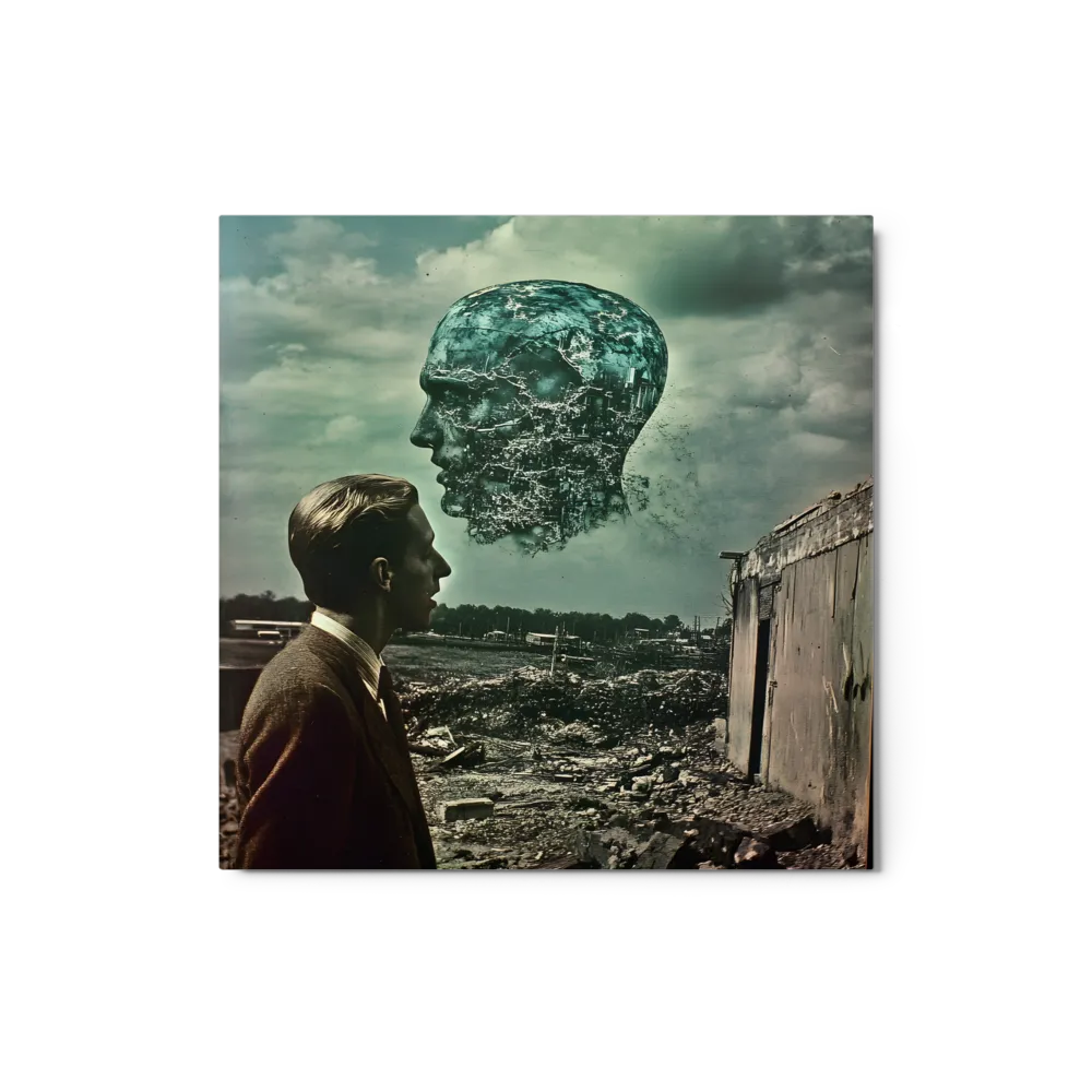 Surreal Man with Floating Head