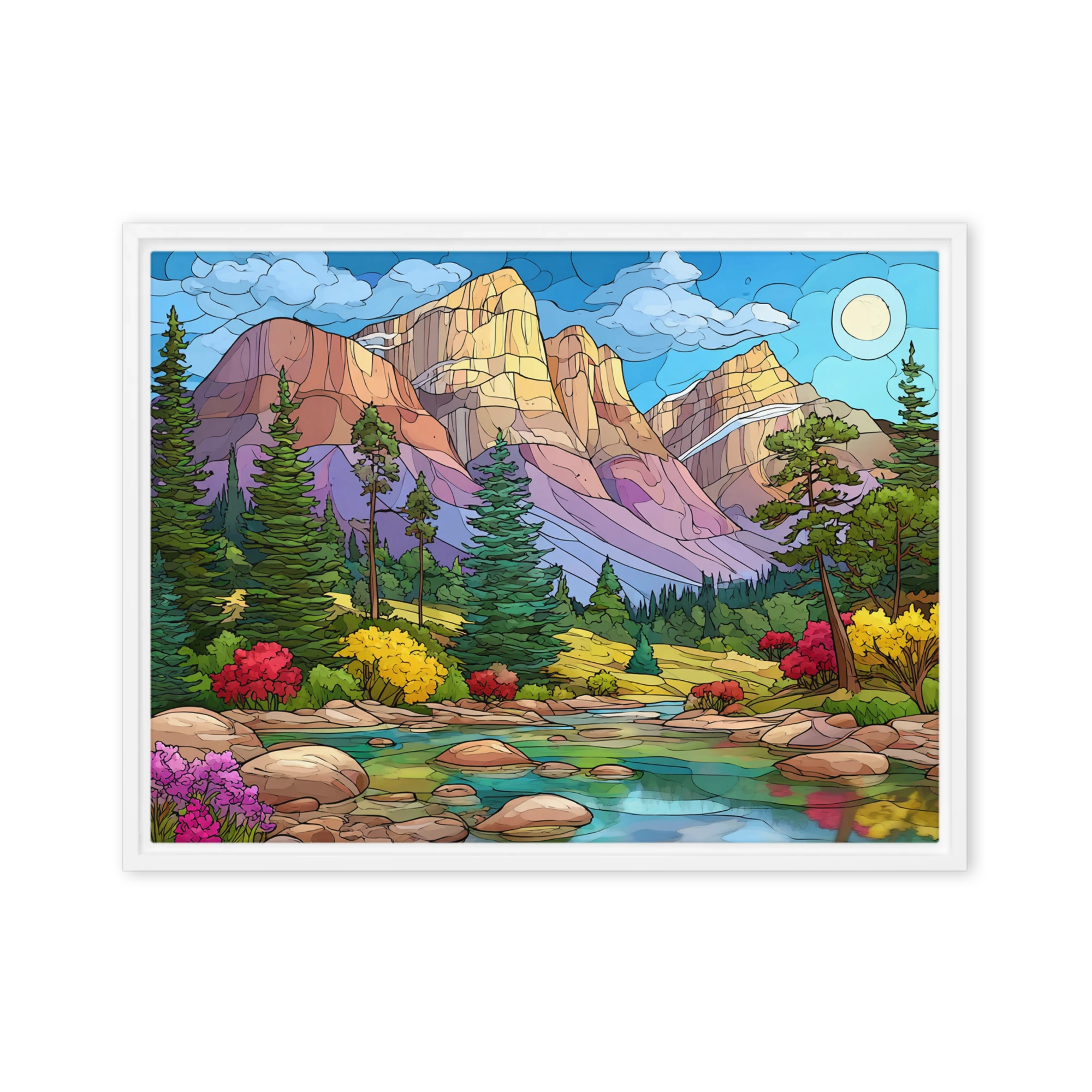 Stained Glass Mountain Valley