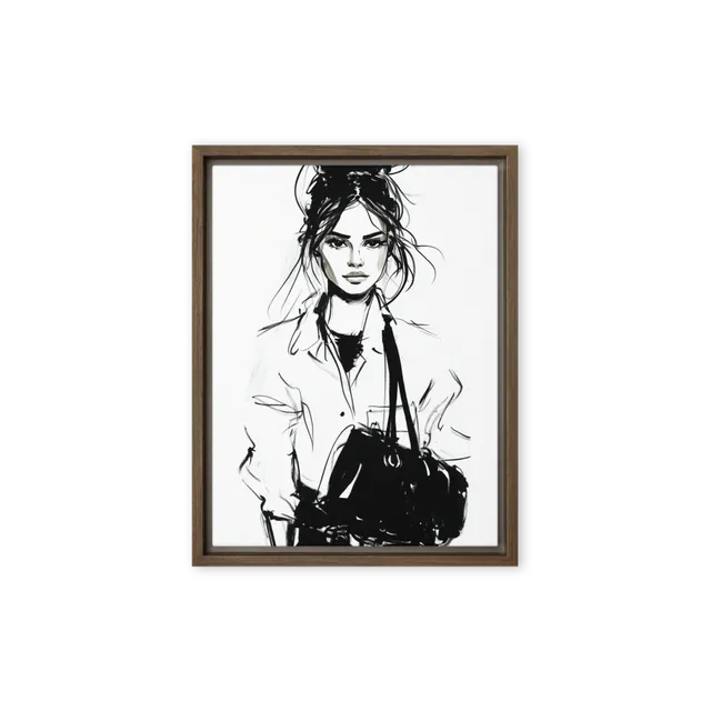 Monochrome Fashion Portrait | Art Print