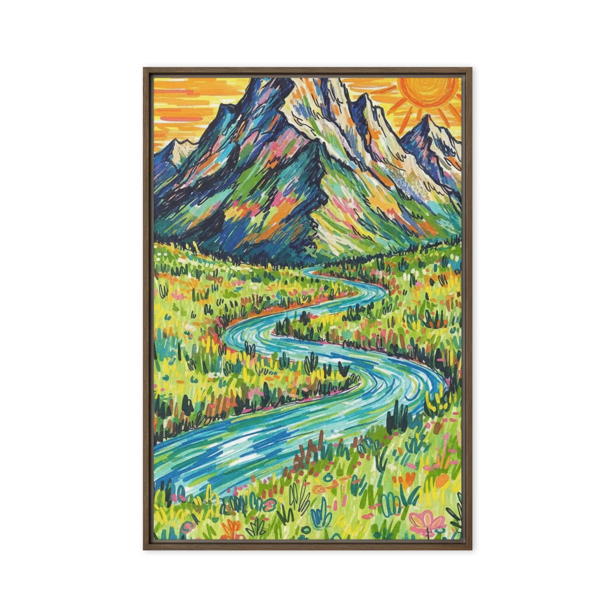 Colorful Mountain Stream