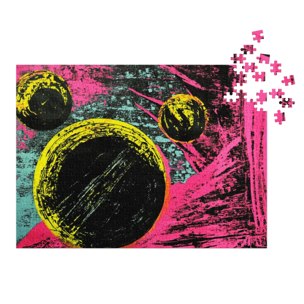 Abstract Planets and Mountains Design
