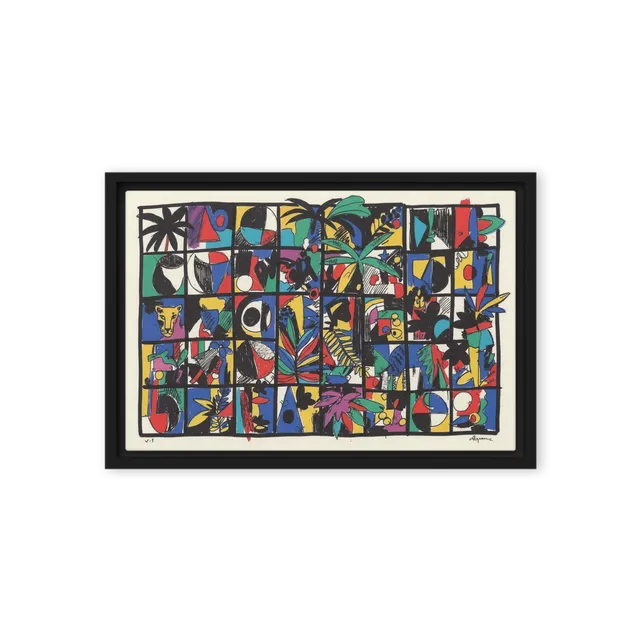 Tropical Grid Collage | Art Print