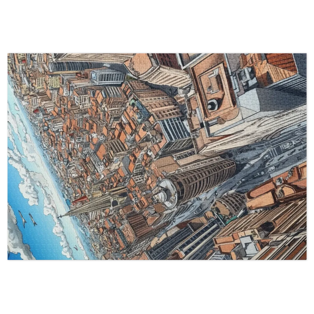 Aerial Cityscape Illustration