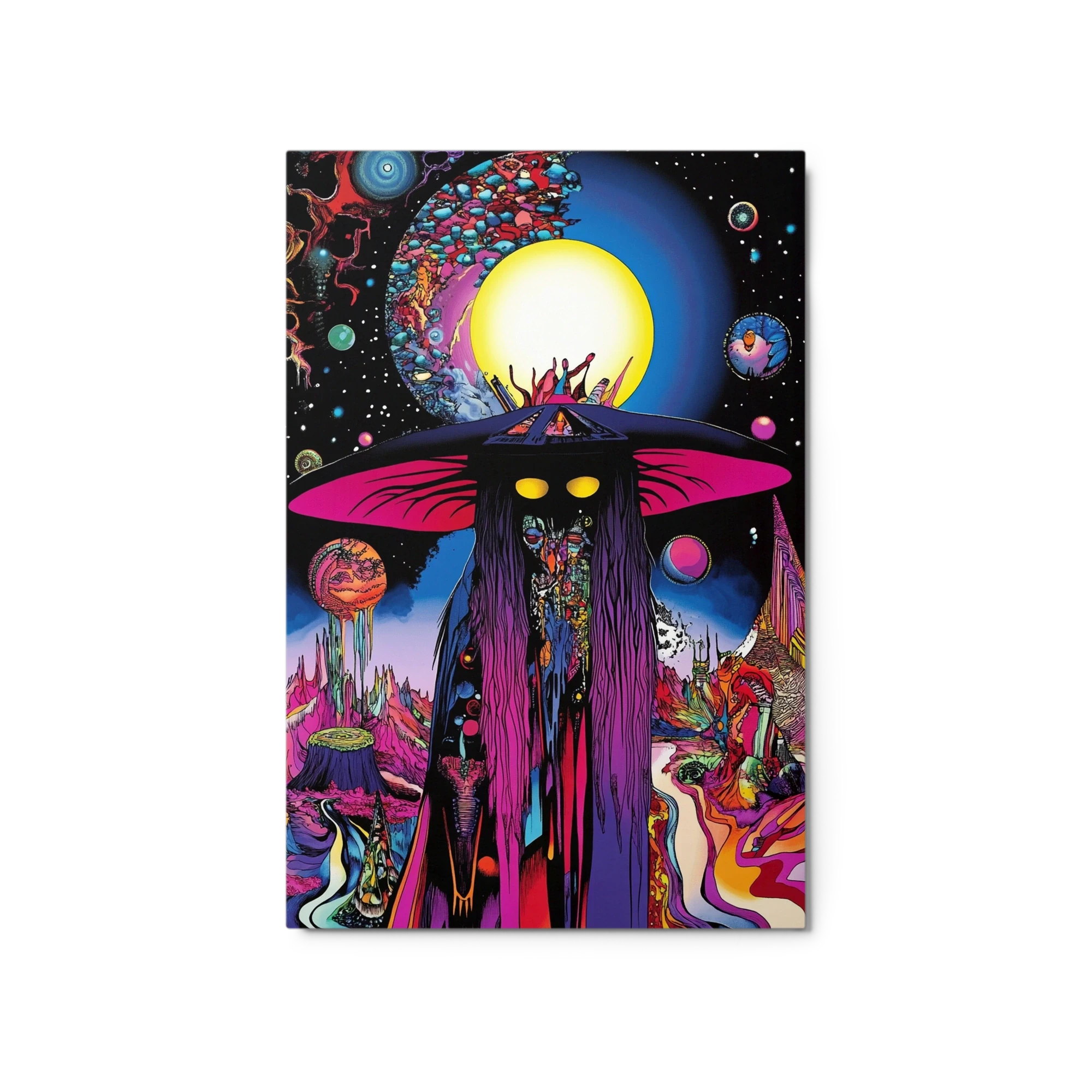 Vibrant Psychedelic Cosmic Figure