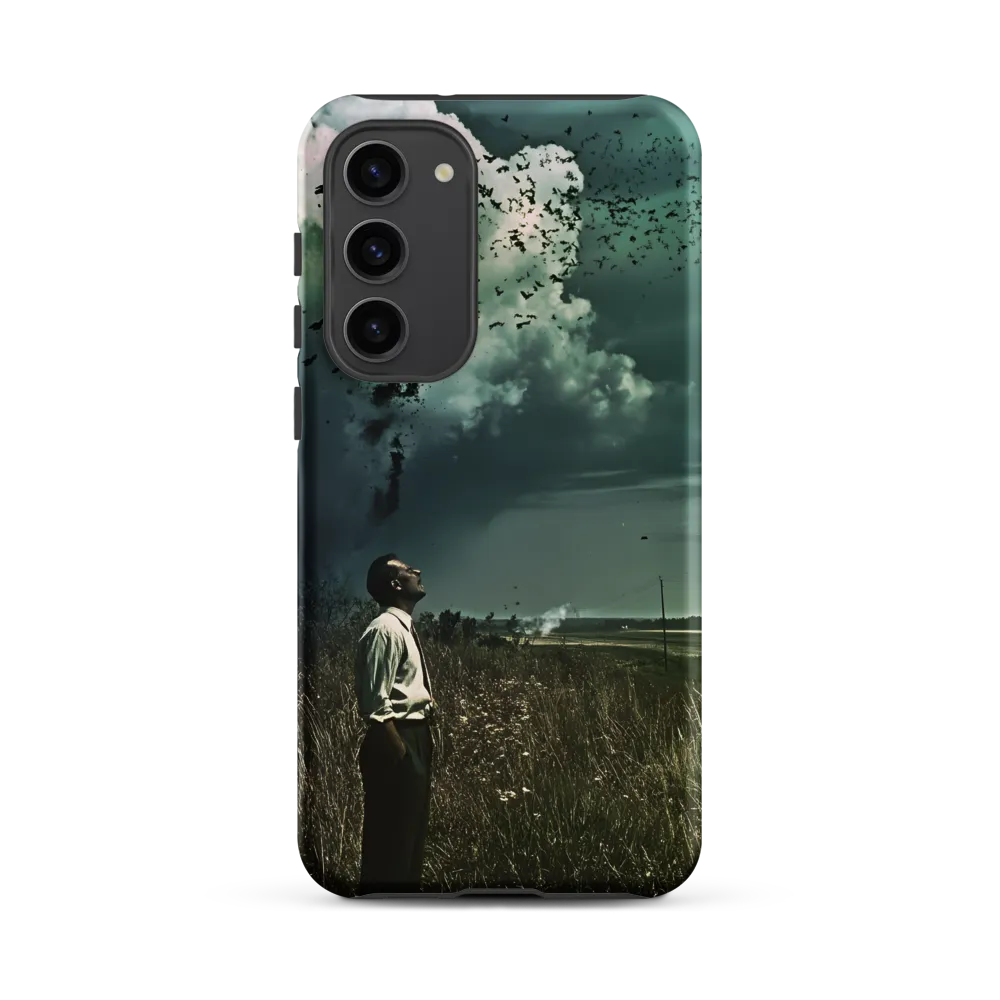 Surreal Man in Landscape with Birds