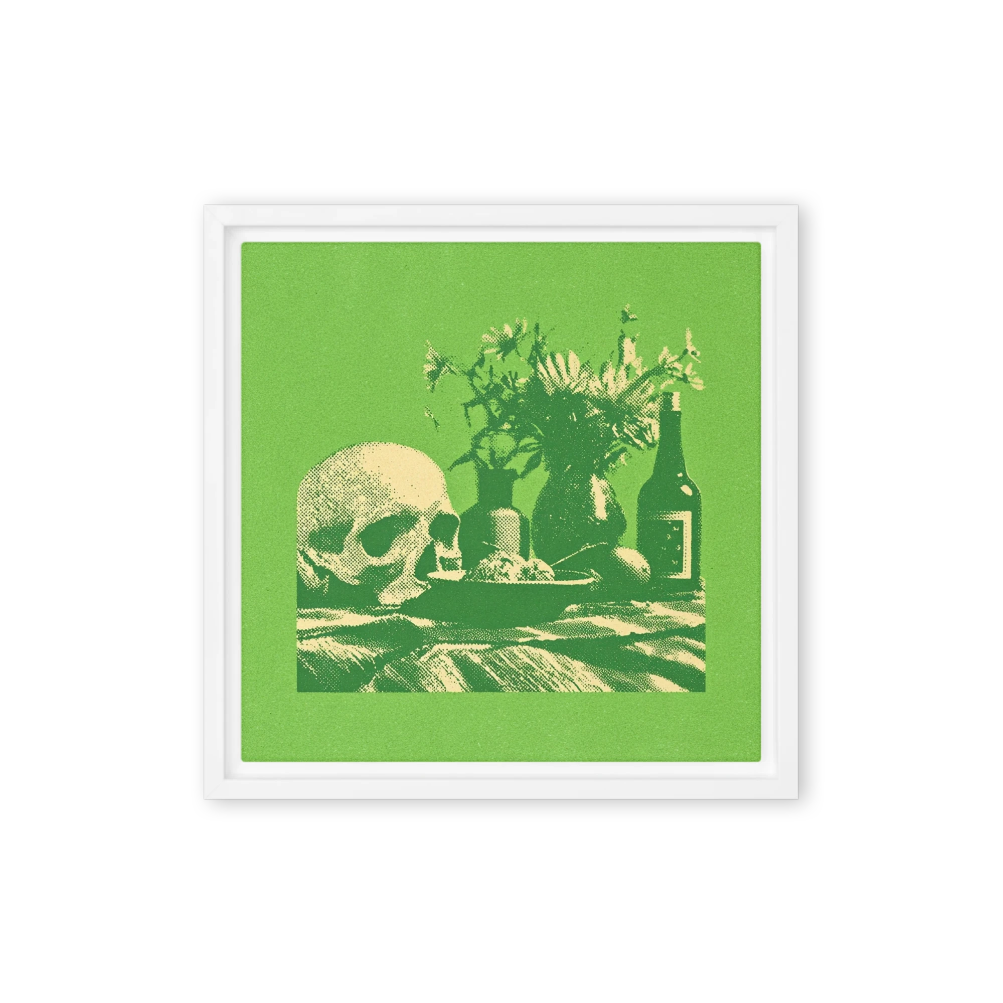 Green Vanitas with Skull | Art Print