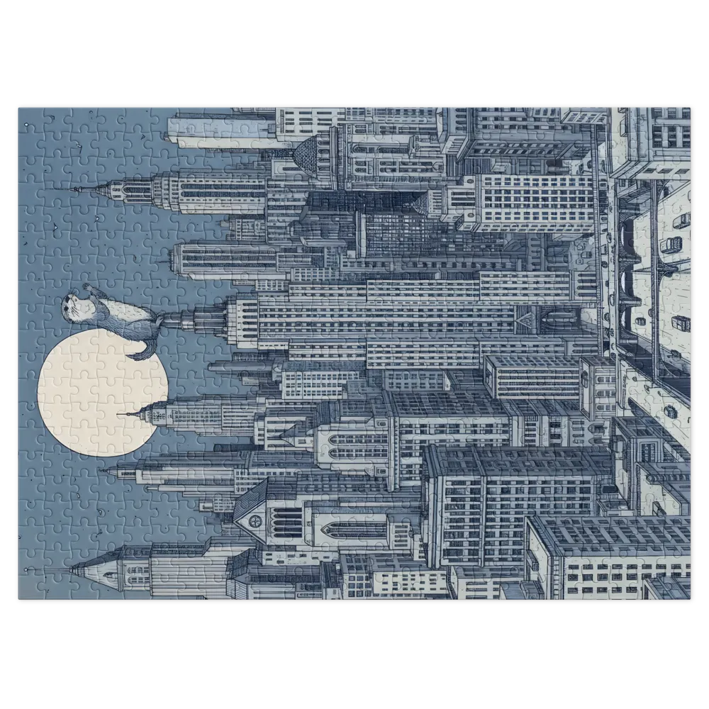 Moonlit Tower Otter | Jigsaw Puzzles