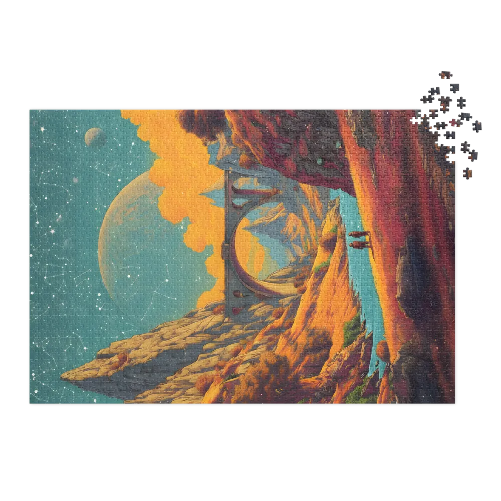 Bridge Under a Teal Sky | Jigsaw Puzzles