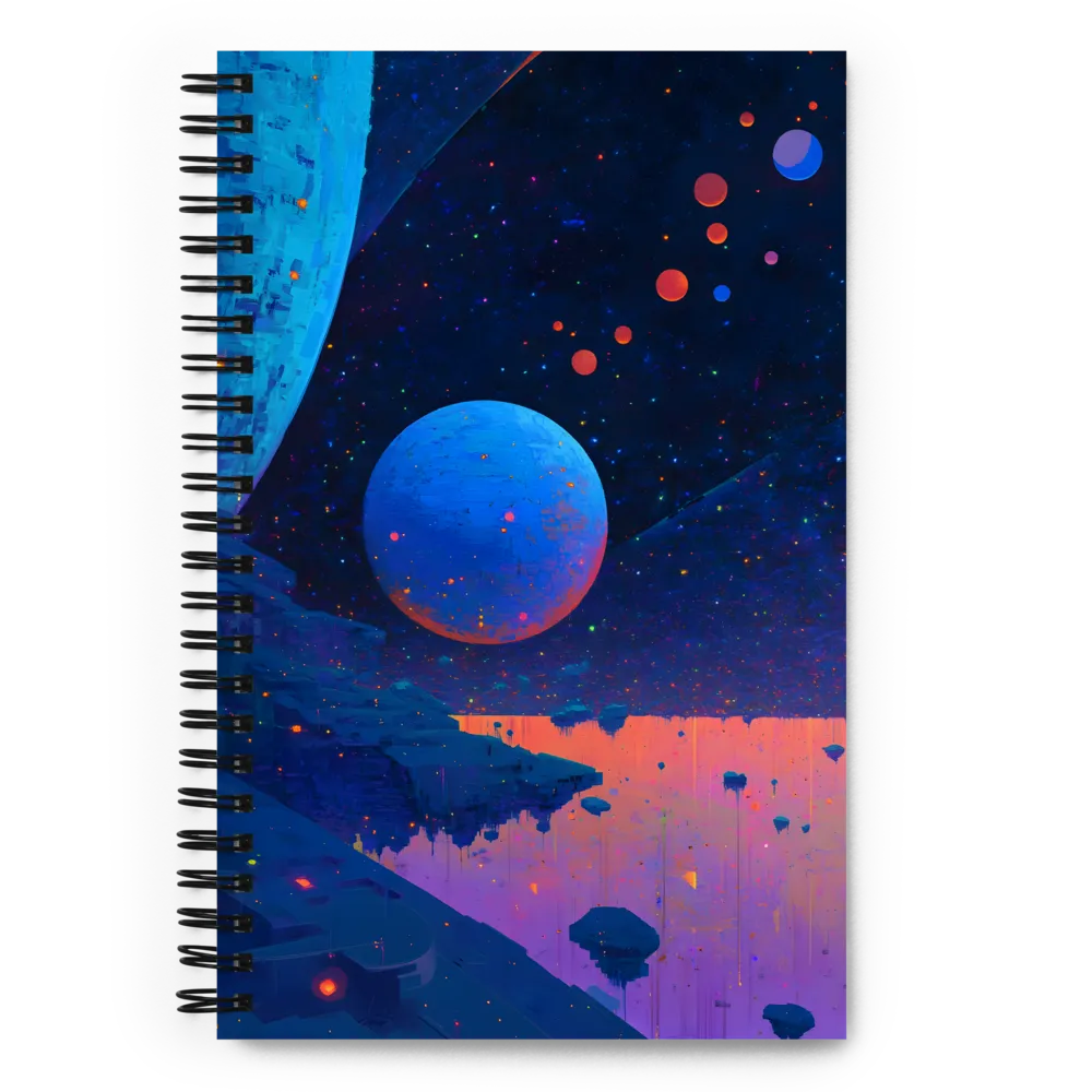 Azure Orbs Above a Magenta Expanse