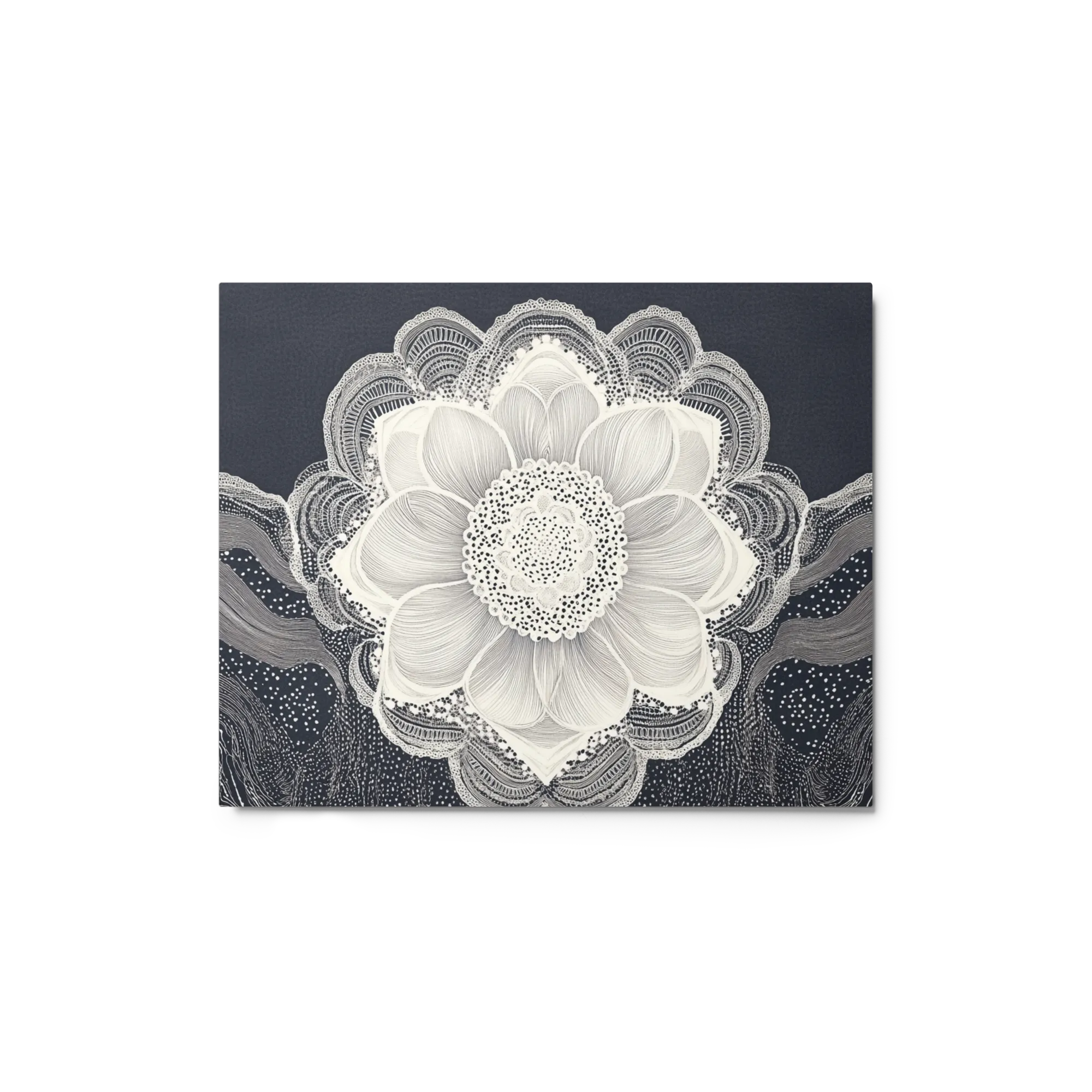 Filigree Bloom 
 Canvas with White Frame
