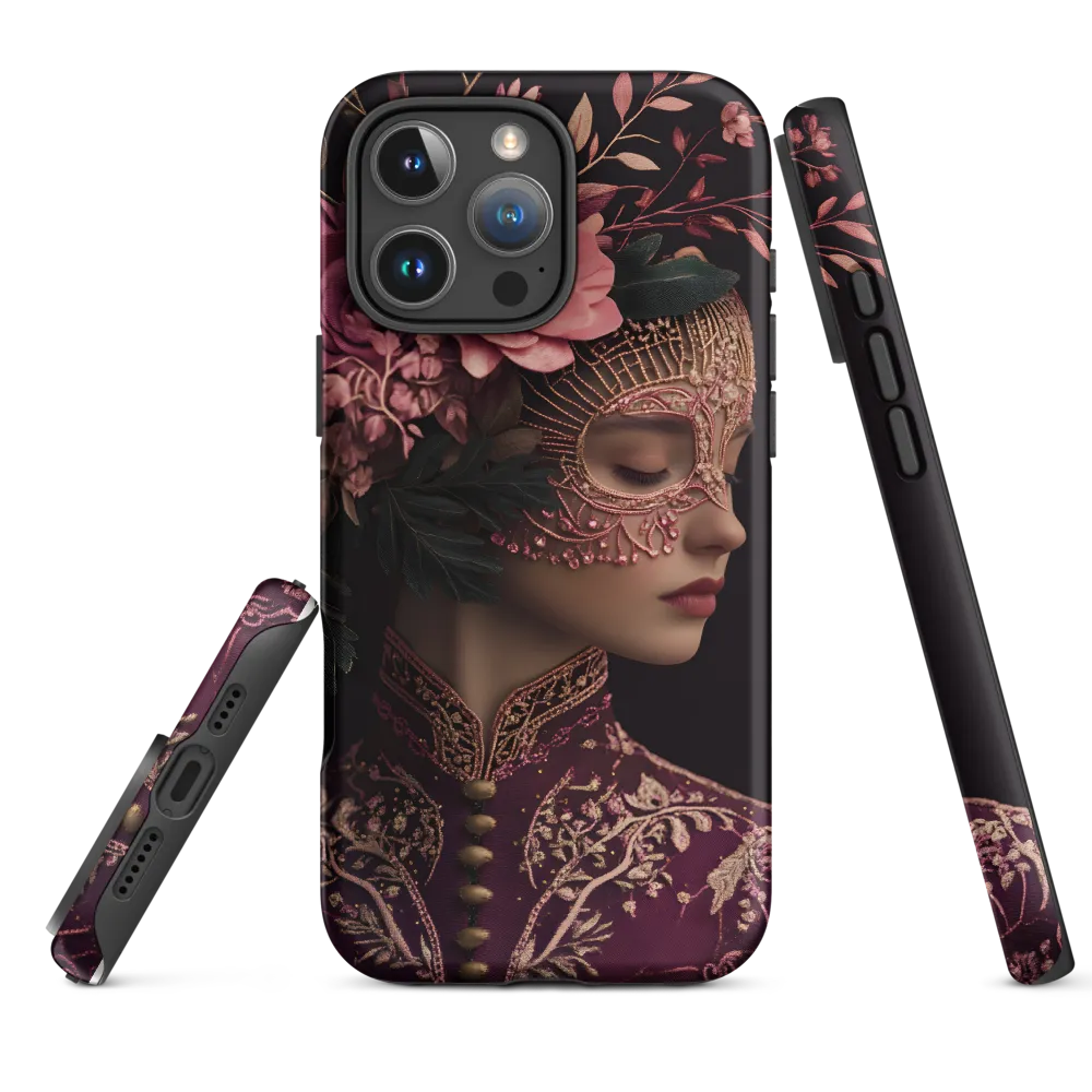 Elegant Floral Mask Portrait