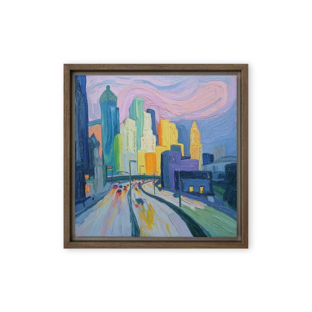 Swirling Urban Dusk | Art Print