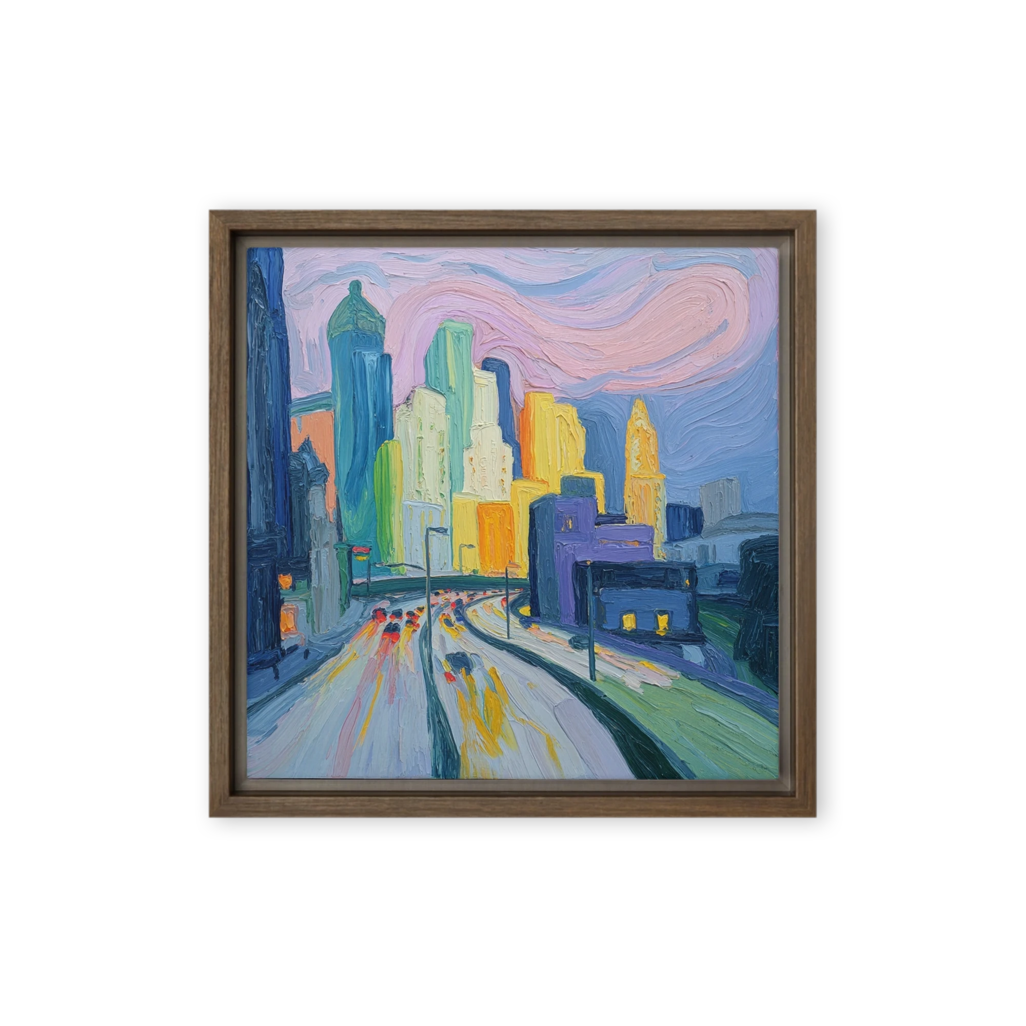 Swirling Urban Dusk | Art Print