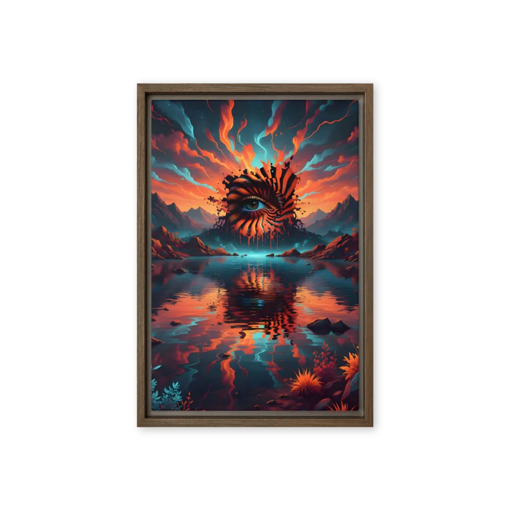 The Watcher's Reflection 
 Canvas with White Frame