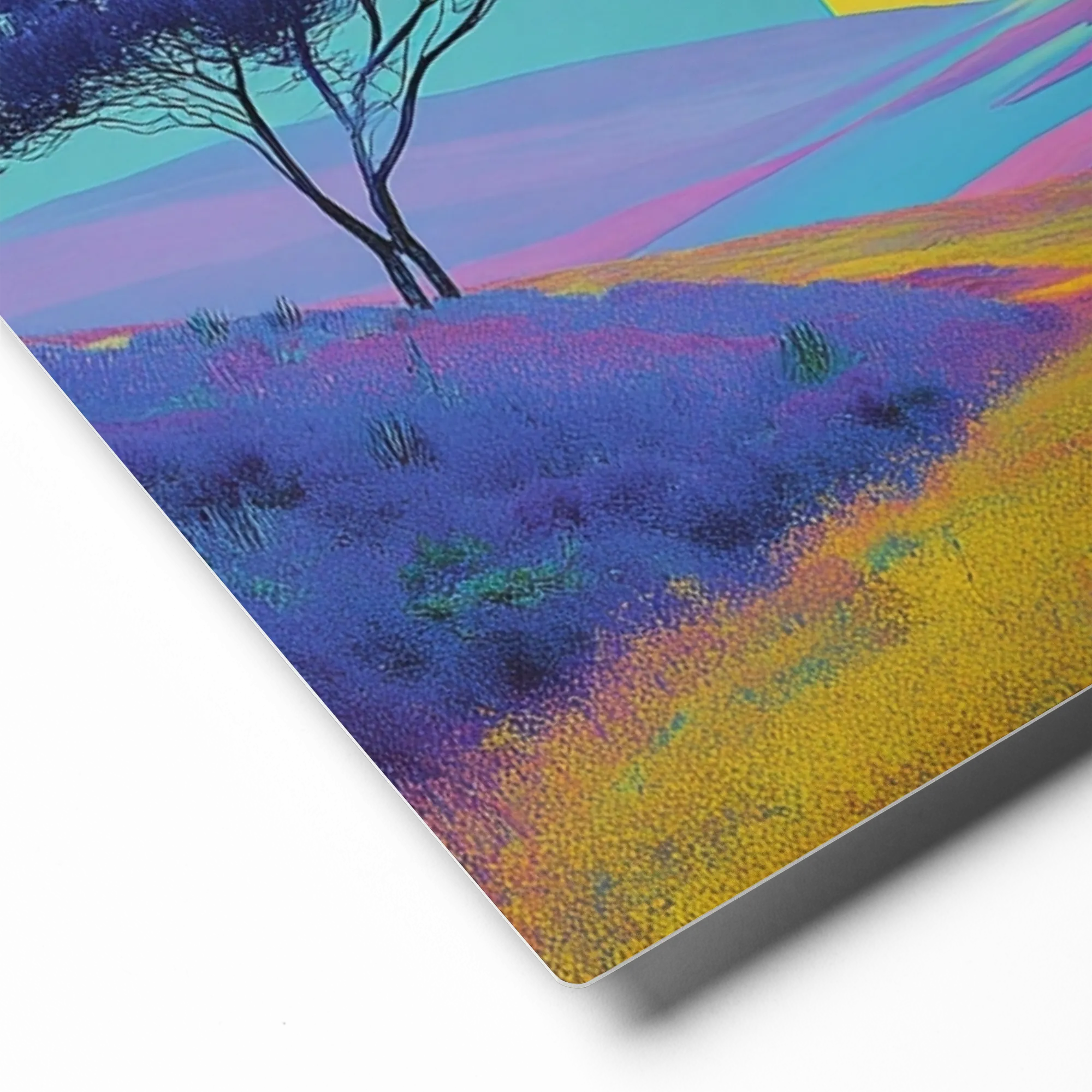 Yellow Monolith in Pastel Valley | Art Print