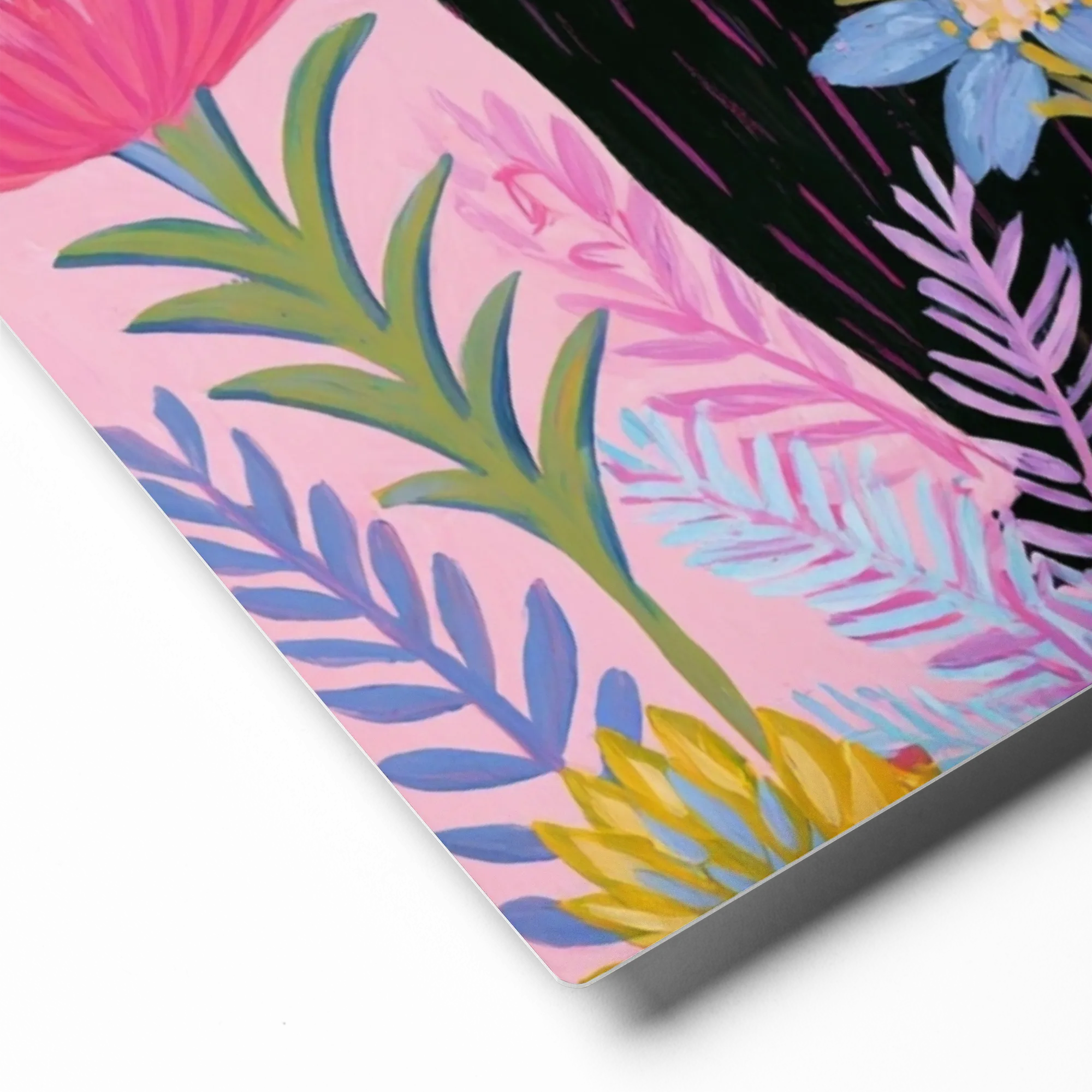 Pink Jungle Bear and Leopard | Art Print