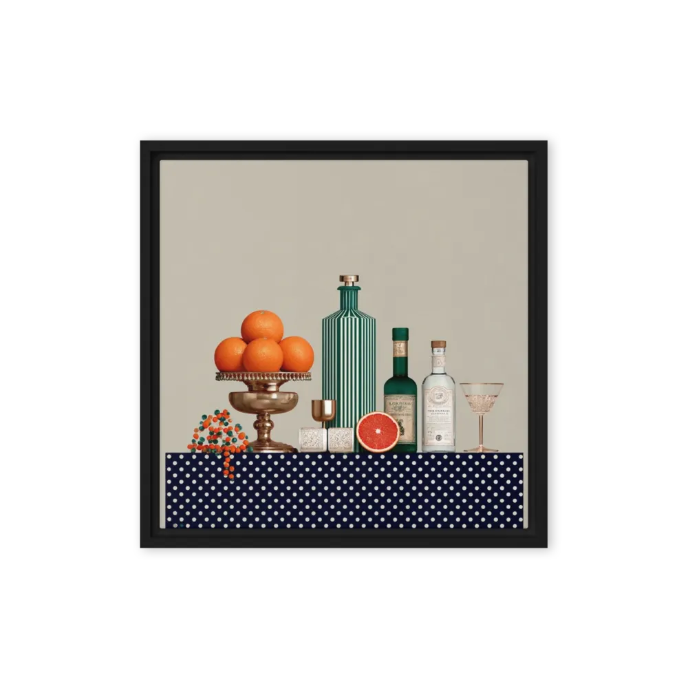 Citrus and Bottles Still Life | Art Print