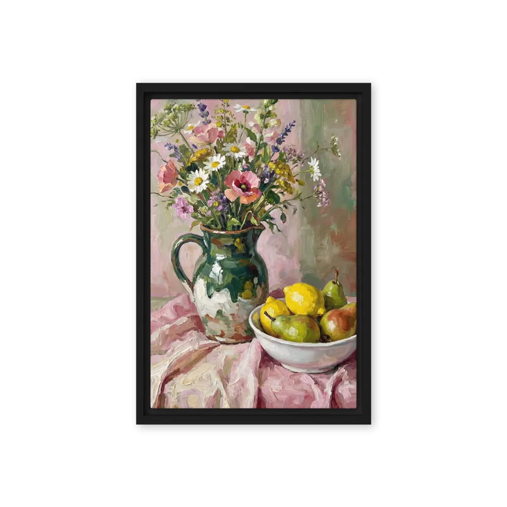 Rustic Summer Still Life 
 Poster with Red oak Frame | 20″x 30″