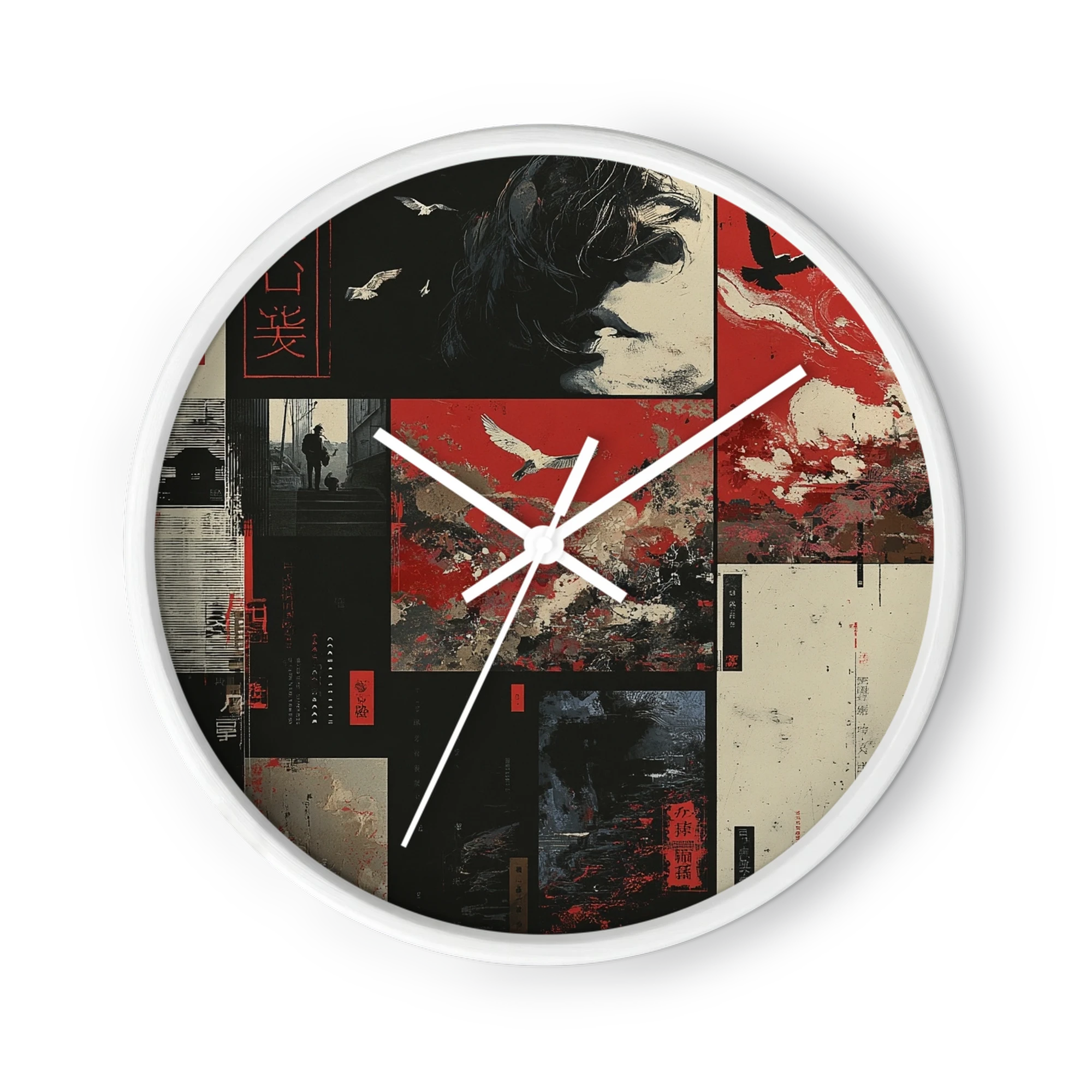 Shadow and Red Flight | Wall Clock