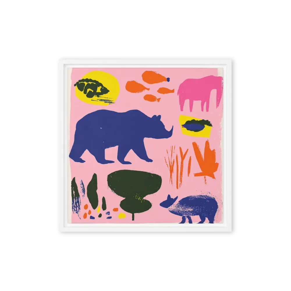 Wilderness Collage 
 Poster with Black Frame | 14″x 14″