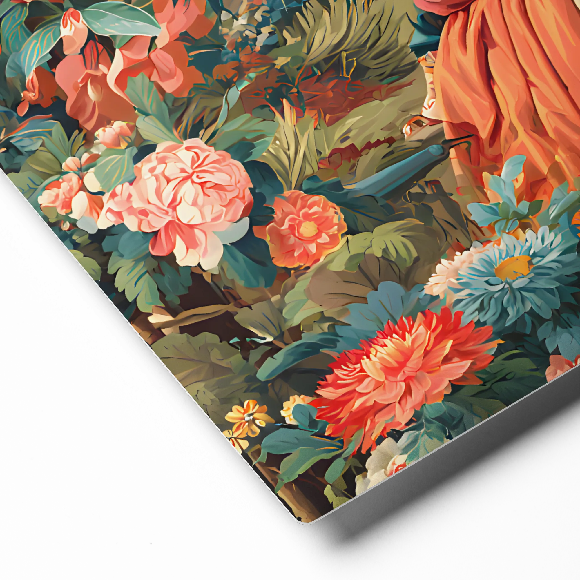 Garden Waterfall Reverie 
 Canvas with Black Frame