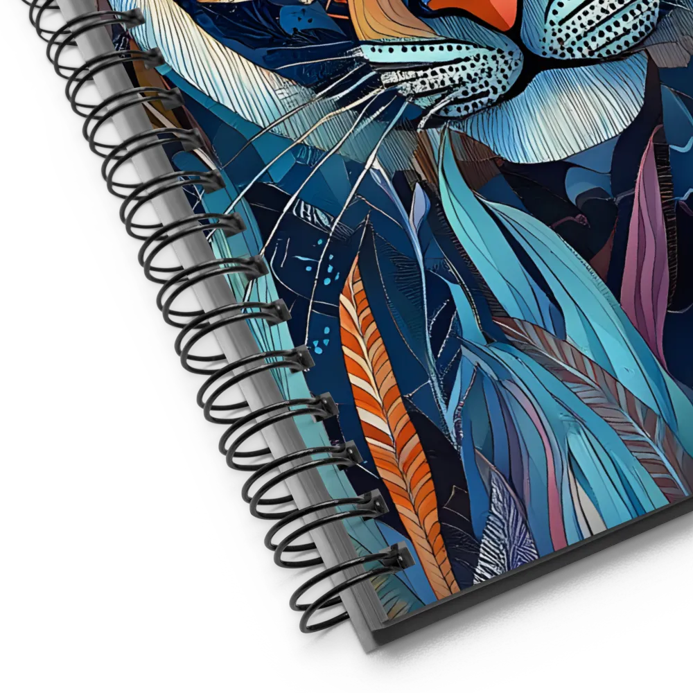 Ornamental Tiger in Teal and Orange