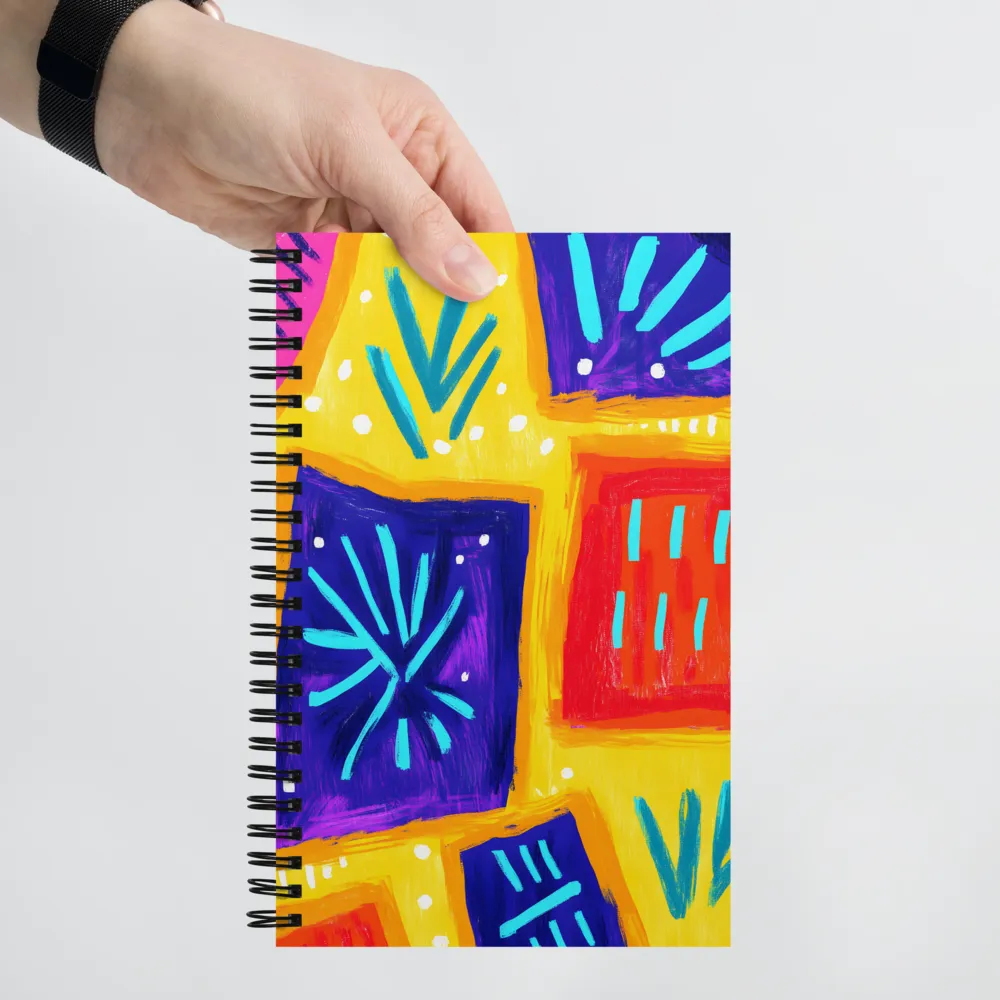Vibrant Brushstroke Mosaic 
 Spiral Notebook | 140 pages