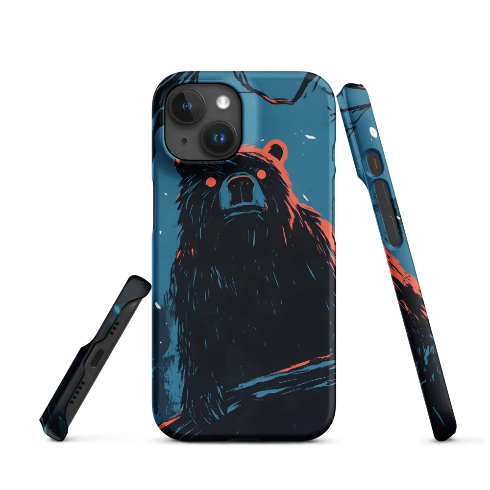 Illustration of a Bear in a Nocturnal Setting | Phone Case