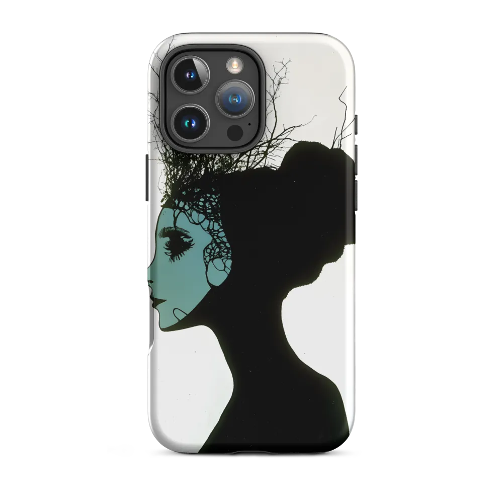 Minimalist Woman Silhouette with Nature Elements | Phone Case