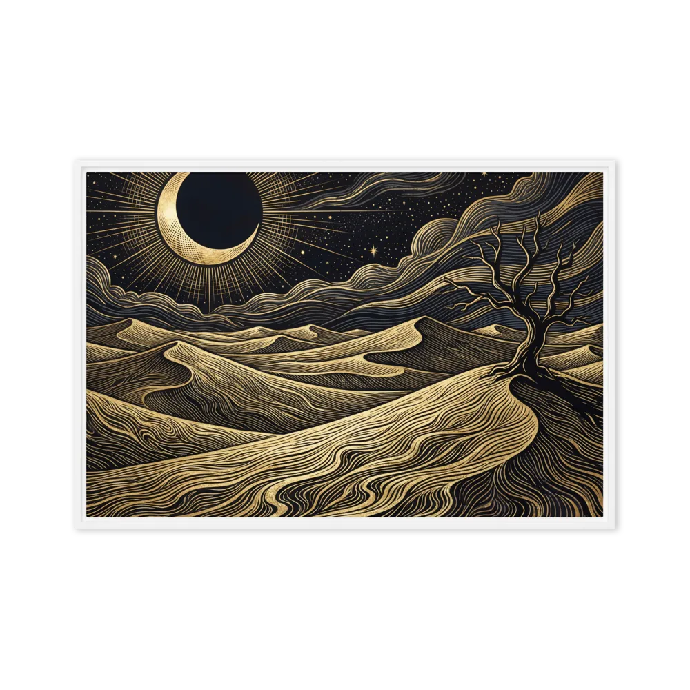 Golden Desert Engraving | Art Print