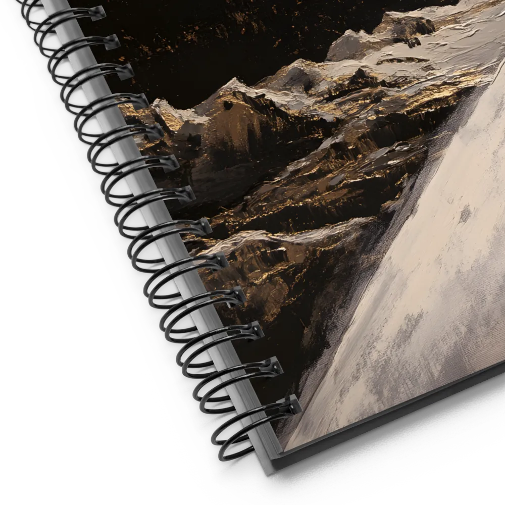 Lunar Gold Peaks 
 Spiral Notebook | 140 pages