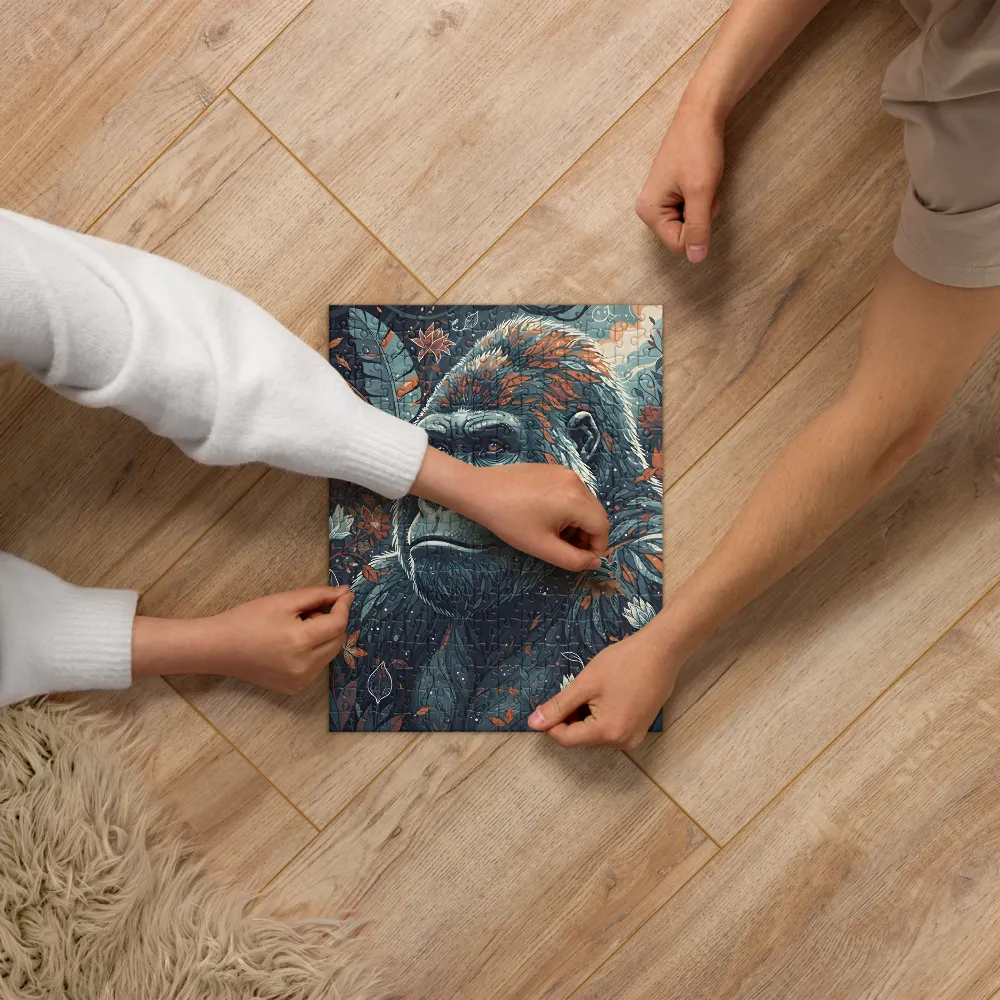 Gorilla in Bloom 
 Jigsaw Puzzle