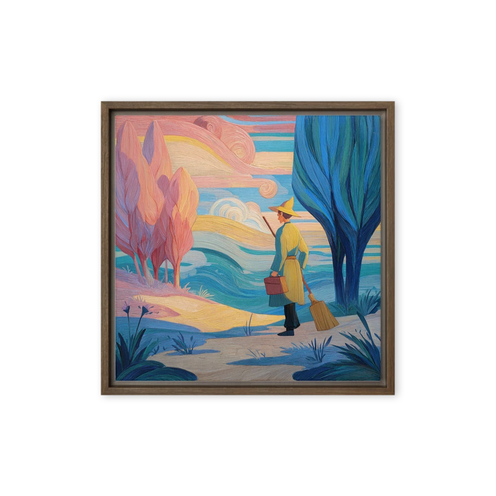 The Textured Journey of the Wandering Wizard | Art Print