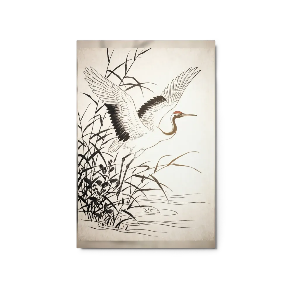 Crane's Ascent in Marshland | Art Print