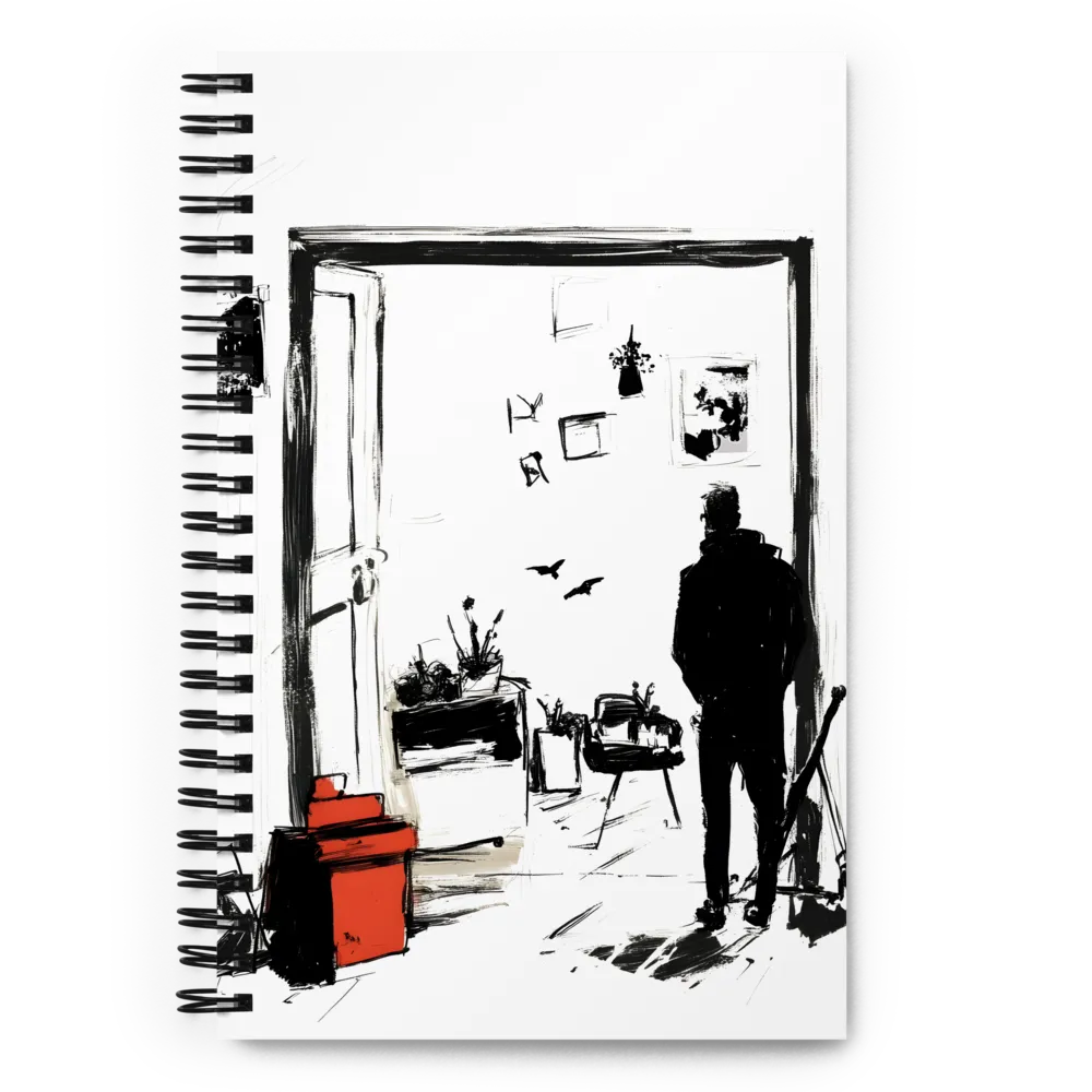 Man in Doorway 
 Spiral Notebook | 140 pages