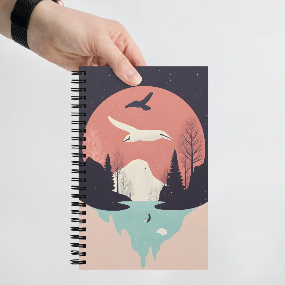 Tranquil Night Flight 
 Spiral Notebook | 140 pages
